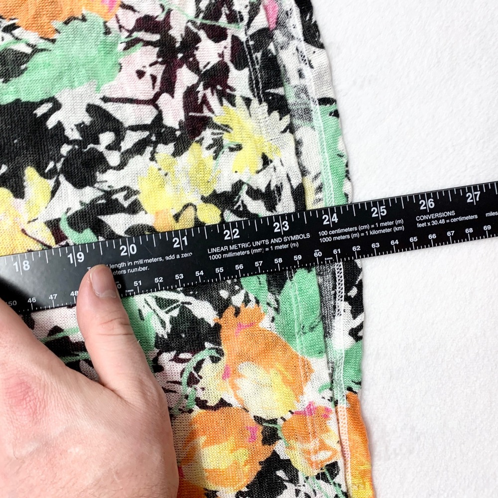 Lauren Ralph Lauren Floral Linen Knit Top Womens Size XL Multi Color Long Sleeve - Picture 2 of 11